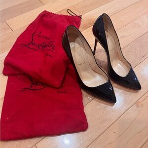 Louboutin Corneille patent leather black pumps, size 36 1/2
